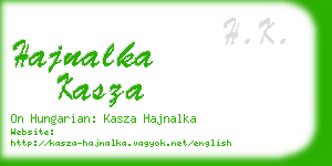 hajnalka kasza business card